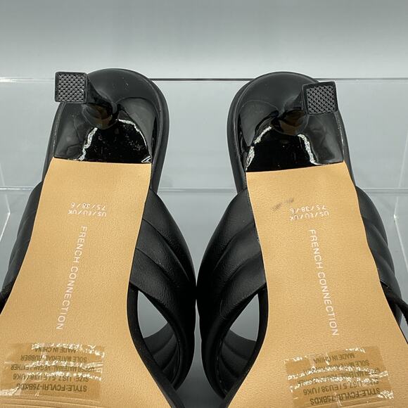 NEW French Connection Women’s Valerie Stiletto Sandals Black Size 7.5 - Picture 9 of 10